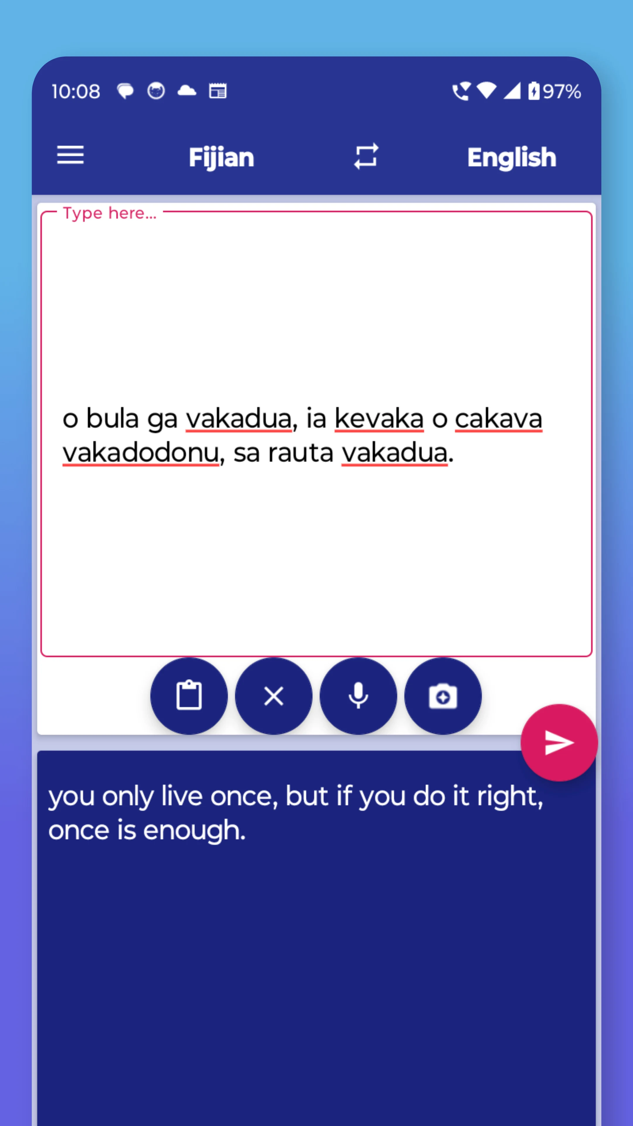 Fijian English Translator screenshot